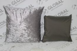 Box Containing 6 Assorted Designer Scatter Cushions by Old Hole, Scatterbox and Enhanced Living