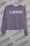 Box to Contain 55 Brand New Ijeans Long Sleeved T-Shirts in Purple Ranging from XS - XXL Combined