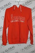 Box to Contain 24 Brand New Ijeans Original Denim Bright Orange Hooded Jumpers Combined RRP £480