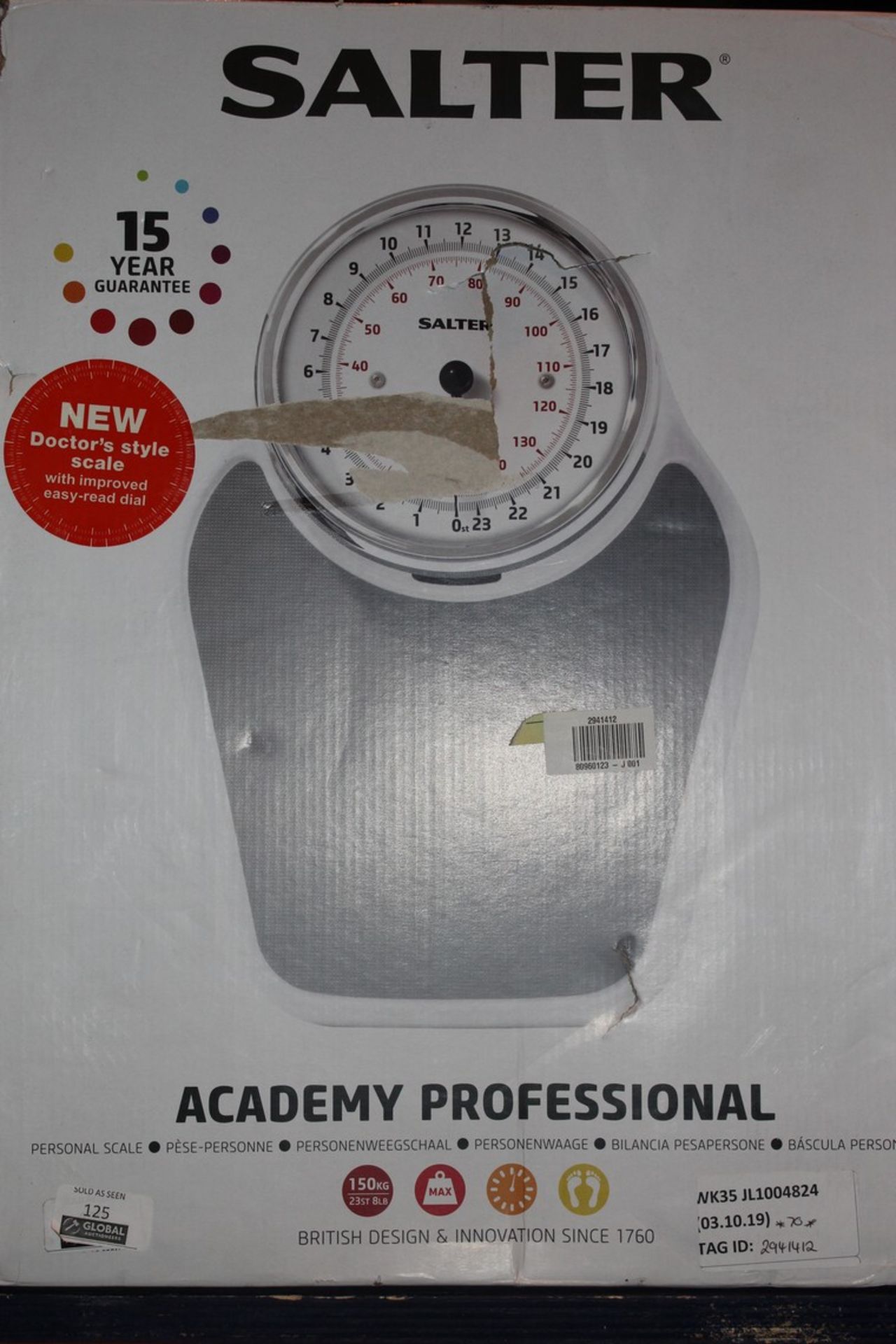 Boxed Salter Academy Professional Personal Weighing Scales RRP £75 (2941412) (Public Viewing and