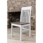 Boxed Pair Of Canterbury Light And Dark Pine Dining Chairs RRP £150 (12859) (Public Viewing and