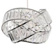 Hudson Non Electric Pendant Chrome Clear Mini Sun RRP £80 (15031) (Public Viewing and Appraisals