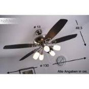 Boxed Globo Jerry Ceiling Light Fan RRP £180 (15334) (Public Viewing and Appraisals Available)