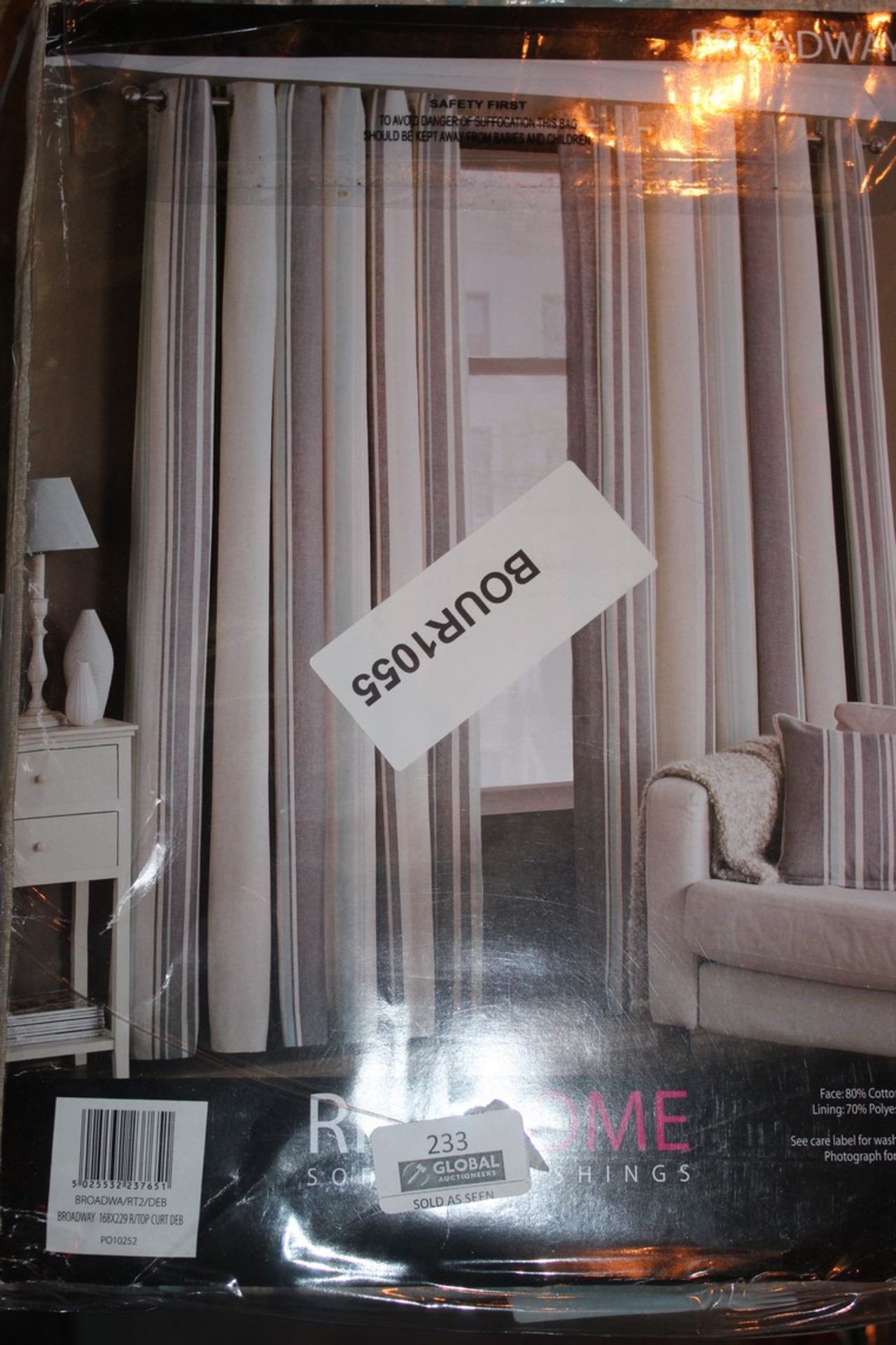 Bagged Brand New Pair of Broadway Riva Home 168 x 229cm Curtains RRP £55 (Public Viewing and