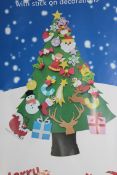 Lot to Contain 5 Felt Christmas Tree Christmas Decorations Combined RRP £100