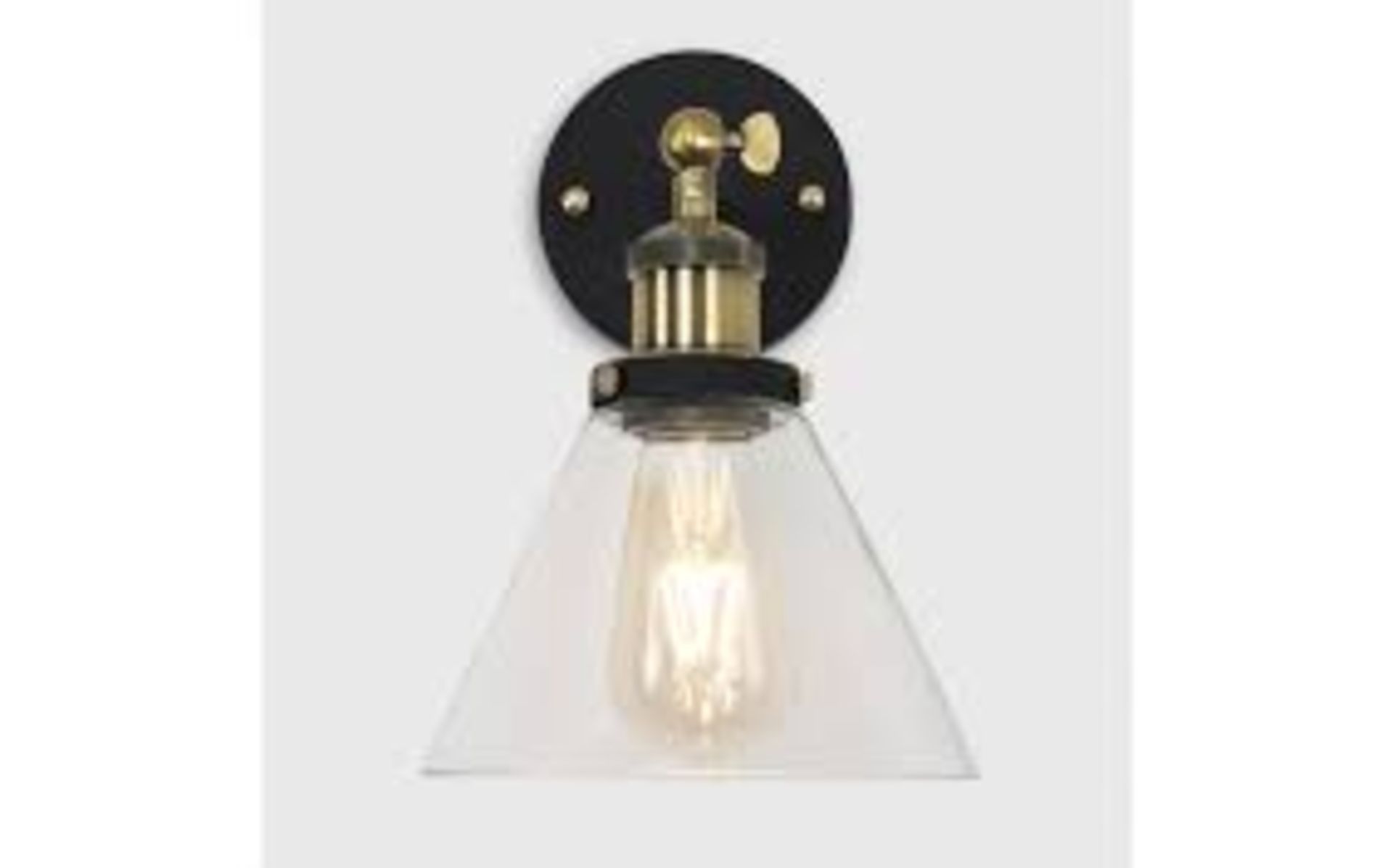 Steampunk Glass Shade Light RRP £35 (15155) (Public Viewing and Appraisals Available)