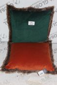 Lot To Contain 4 Brand New Poeletti Polly Velvet Fur Cushions 45x45cm Combined RRP £100 (Public