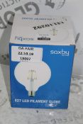 Boxed Saxby Lighting E27 LED Filament Globe Bulbs RRP £30 Each (15097) (Public Viewing and