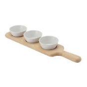 Boxed LSA International Bowl and Oak Panel Set with Serving Bowls RRP £35 (3184774) (Public