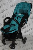 Silver Cross Jet Black and Blue Push Pram Stroller RRP £275 (RET00532248) (Public Viewing and