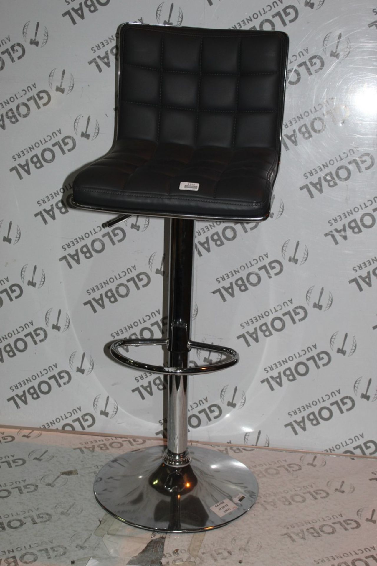 Stainless Steel and Chrome Freestanding Swivel Bar Stool RRP £75 (14671) (Public Viewing and