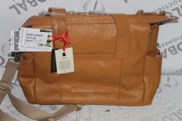 Storksak Tan Leather Nursery Changing Bag RRP £200 (3230895) (Public Viewing and Appraisals