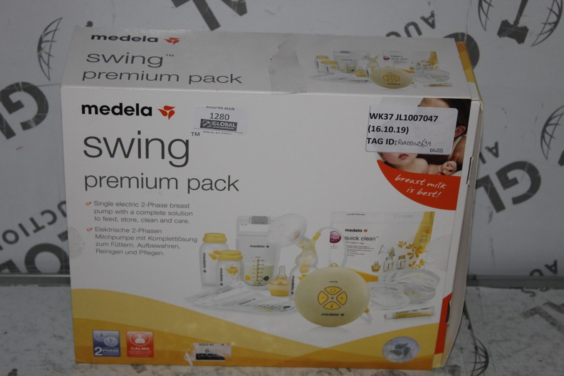 Boxed Medela Swing Premium Pack Breast Pump RRP £140 (RET00154639) (Public Viewing and Appraisals