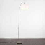 Boxed Minisun Du'bose Curva Copper Floor Lamp with Cement Base RRP £85 (15236) (Public Viewing and