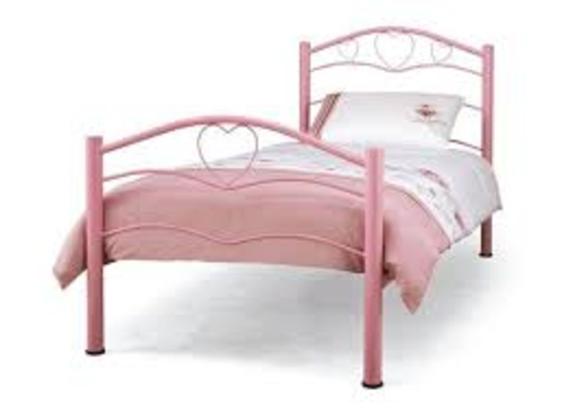 Boxed Brand New Glossy Pink 3ft Serene Single Bed RRP £150