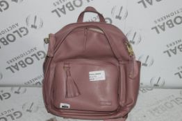 Skiphop Pink Leather Designer Changing Nursery Bag RRP £100 (3267808) (Public Viewing and Appraisals