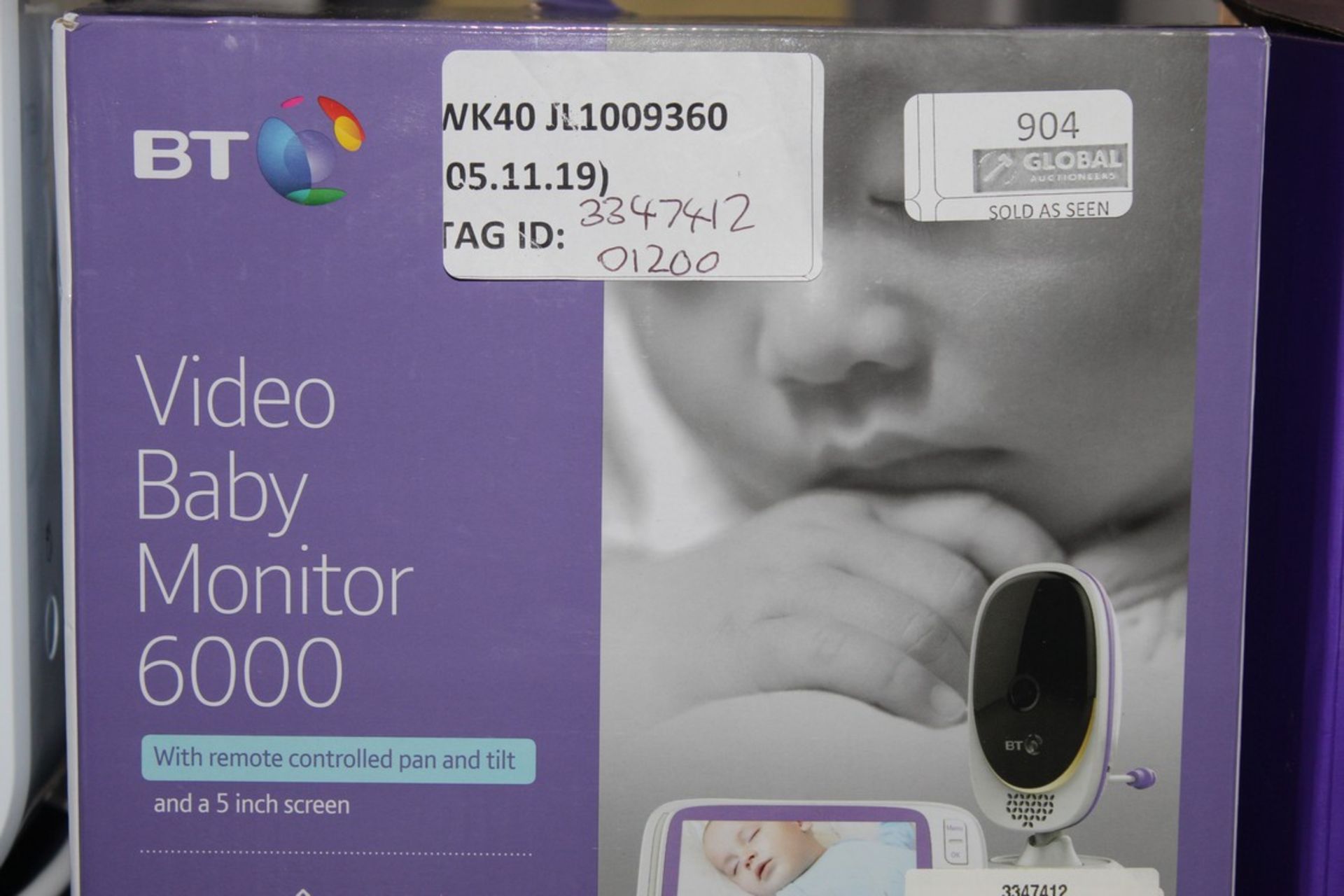 Boxed BT Baby Monitor 6000 Digital Monitor Set RRP £120 (3347412) (Public Viewing and Appraisals