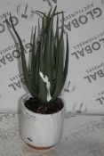 Peony Artificial Marble Base Potted Plant RRP £100 (3150987) (Public Viewing and Appraisals