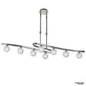 Cube S Bend 8 Light Designer Ceiling Light Fitting RRP £220 (Public Viewing and Appraisals