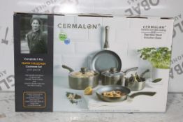 Complete 5 Piece Peter Collection Cookware Set and 2 Glass Lids RRP £40 Each