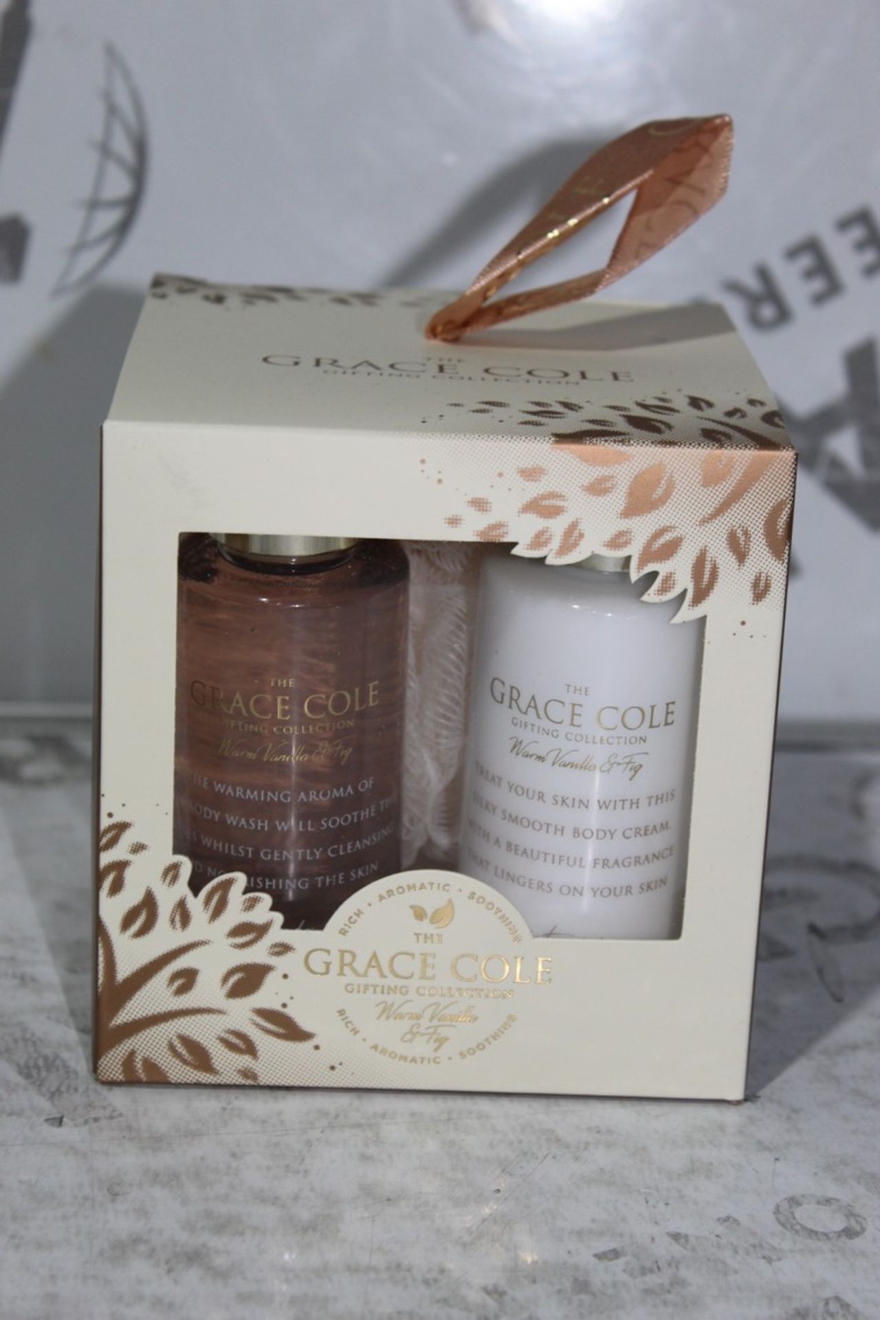 Boxed Brand New The Grace Cole Gifting Collection Warm Vanilla Body Wash and Body Cream Gift Set RRP