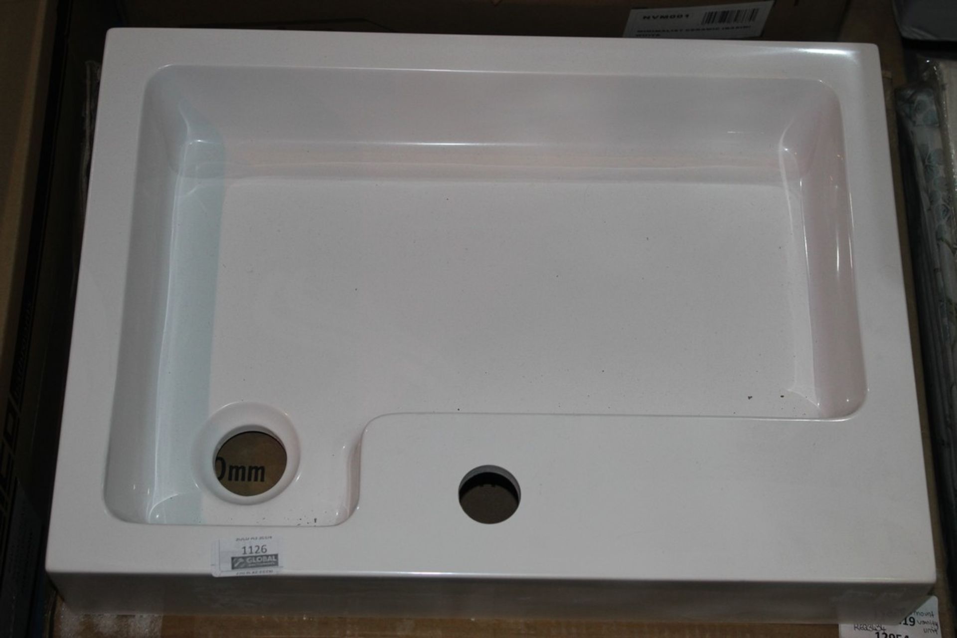 Small Ceramic White Square Sink Units RRP £130 Each (12954) (Public Viewing and Appraisals