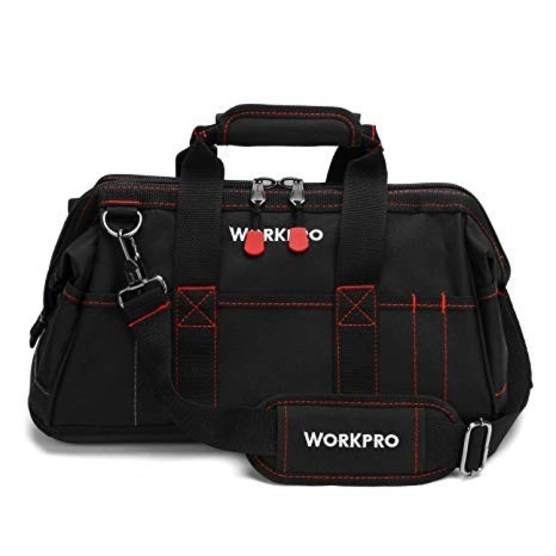 Bagged Brand New Workpro 16" Wide Mouth Tool Bags RRP £23 Each (W081022A)(Comes in 2 Boxes)