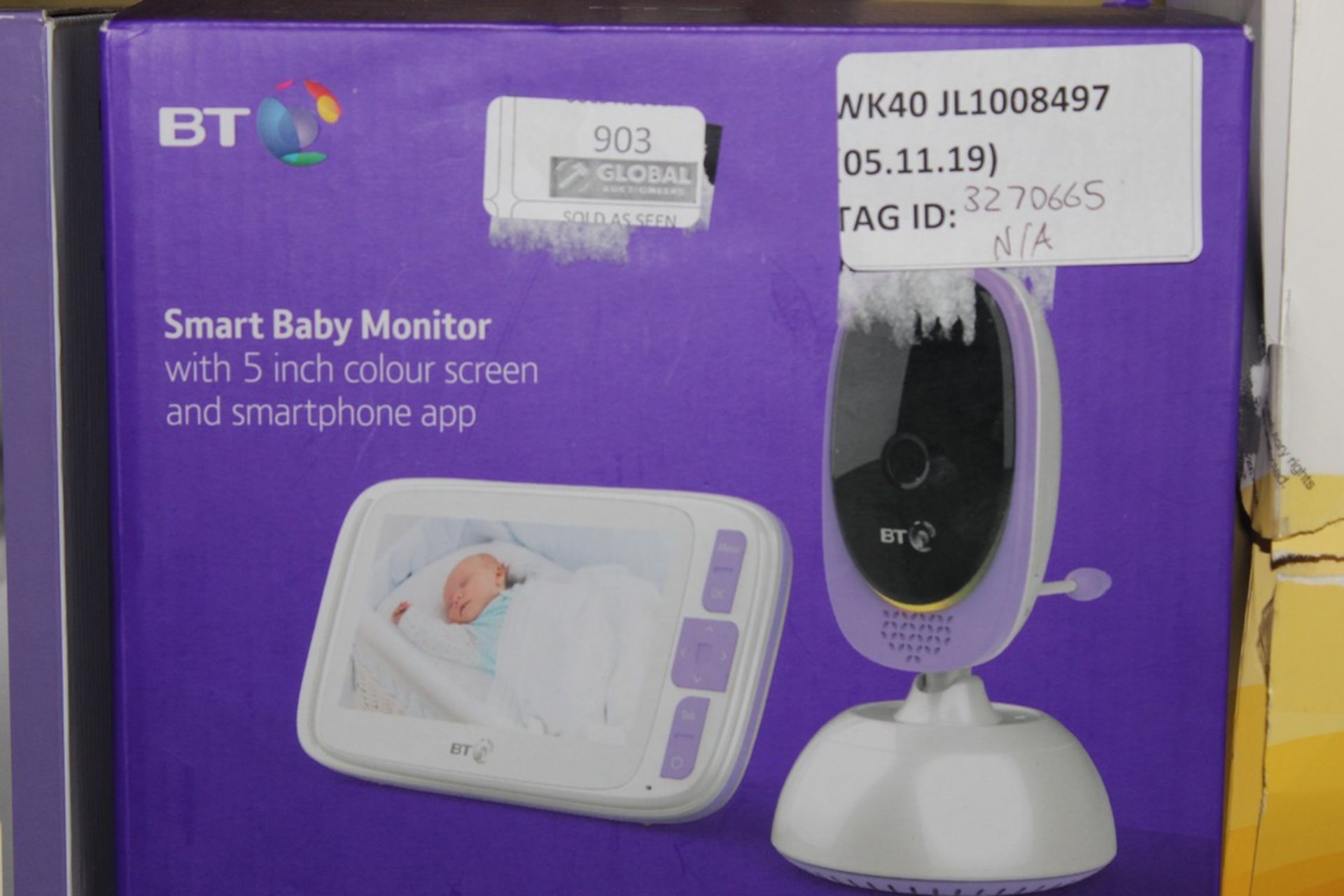 Boxed BT Baby Smart 5Inch Baby Monitor Set RRP £105 (3270665) (Public Viewing and Appraisals