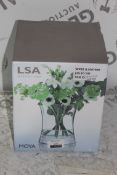 Boxed LSA International Moya Glass Vase RRP £60 (3142333) (Public Viewing and Appraisals Available)