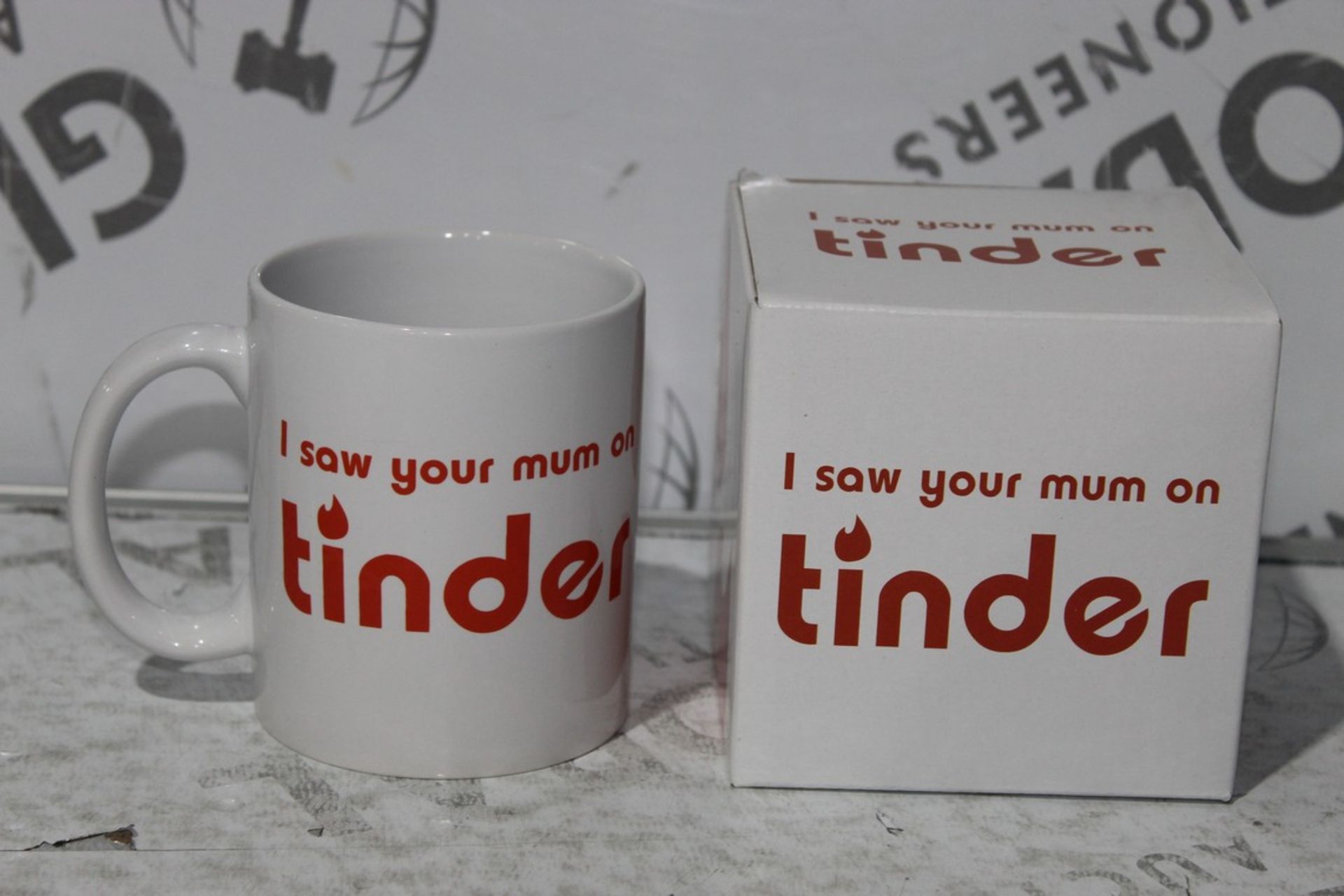 I Saw Your Mum on Tinder Mugs RRP £10 Each