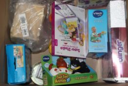 Assorted Children's Toy Items in a Box to Include a Peppa Pig Remote Control Cars, Toot Toot Animals