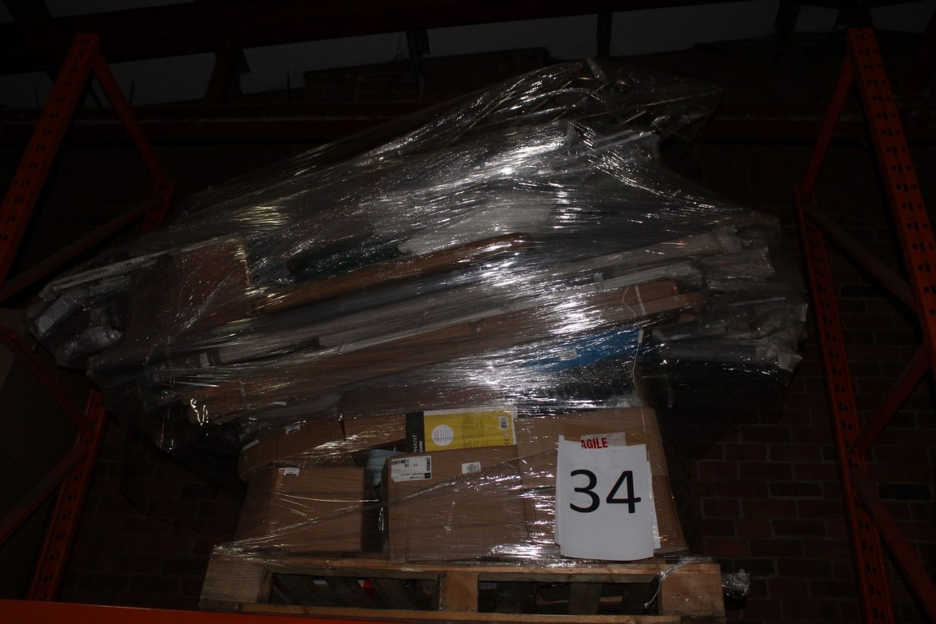 Pallet to Contain a Large Assortment of Items to Include Roller Blinds, Ironing Boards, Wellington