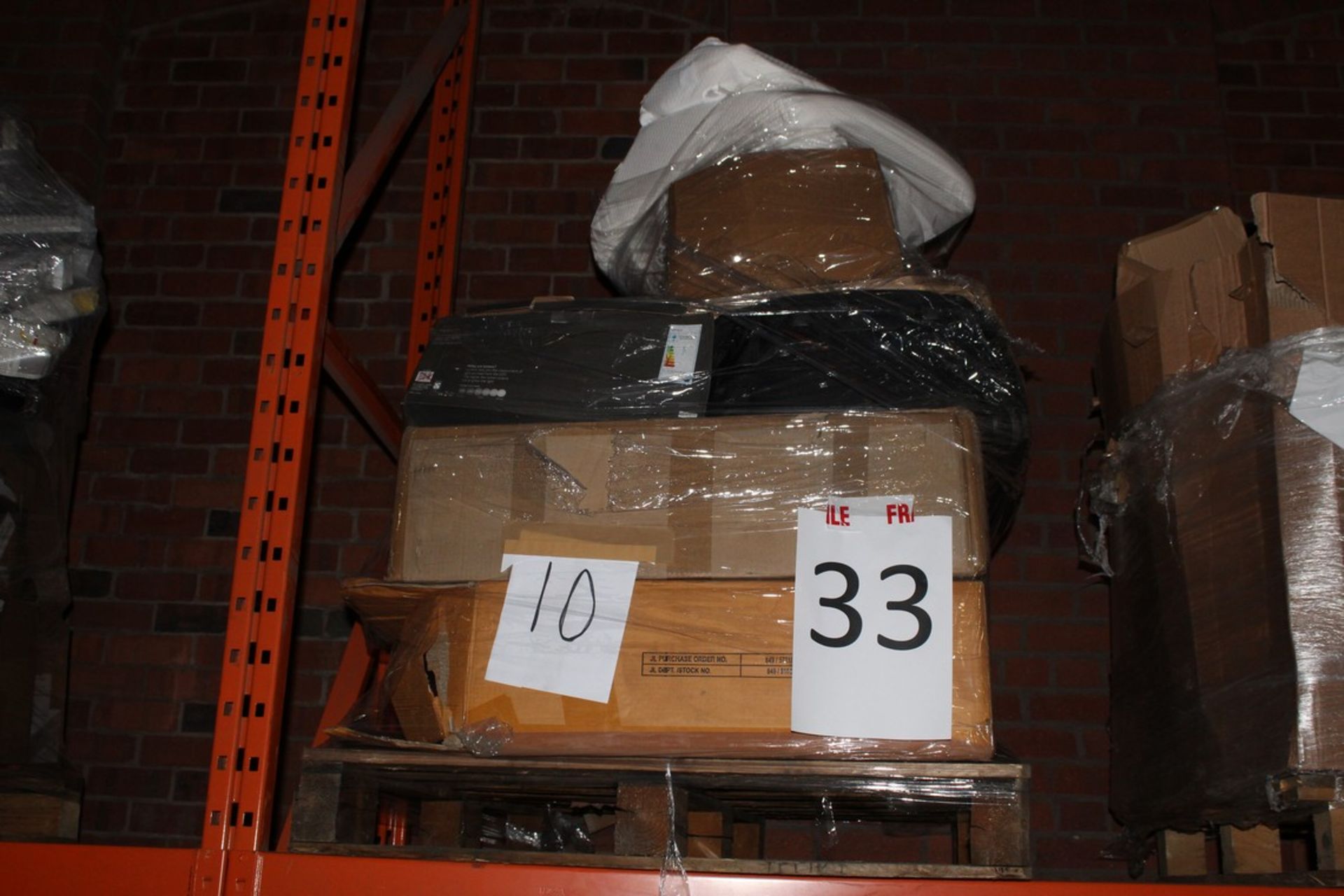 Pallet to Contain a Large Assortment of Items to Include Lights, Mirrors, Mattress Toppers