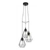 Boxed Eglo Vintage Triple Trend Collection Tarbes Ceiling Light RRP £150 (Public Viewing and