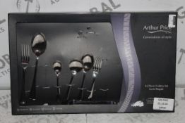 Boxed Arthur Price 44 Piece 6 Person Stainless Steel Cutlery Set RRP £140 (14734) (Public Viewing