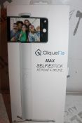 Lot to Contain 3 Boxed Brand New Cliquefie Max White Selfie Sticks Combined RRP £180