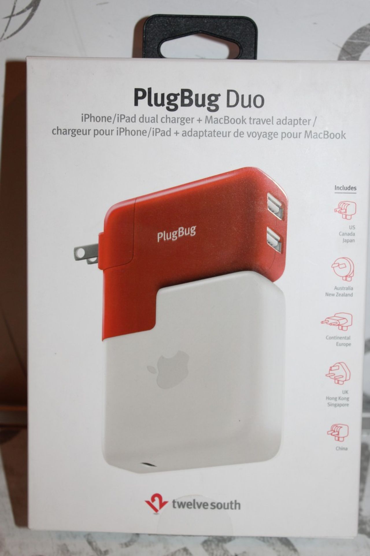 Boxed Brand New 12 South Plug Bug Duo iPhone/iPad Dual Charger Plus MacBook Travel Adapter RRP £49.