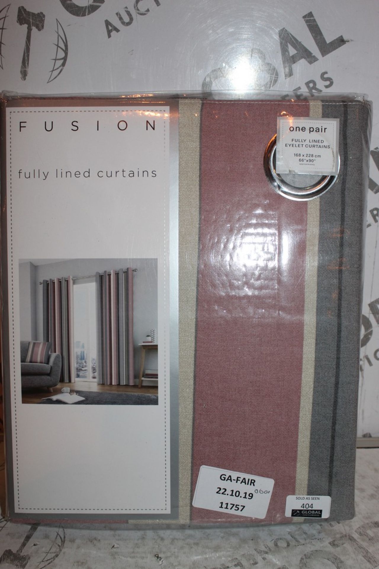 Bagged Pair of Fusion 168 x 228cm Fully Lined Curtains RRP £65 (11757) (Public Viewing and