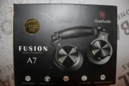 Lot to Contain 2 Boxed Brand New Pairs of Fusion A7 One Audio Wired and Wireless Headphones Combined