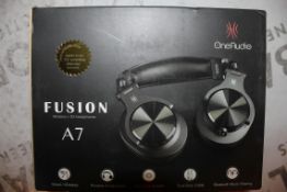 Lot to Contain 2 Boxed Brand New Pairs of Fusion A7 One Audio Wired and Wireless Headphones Combined