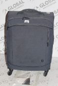 Qubed Denim Medium Sized Suitcase RRP £70 (RET00010192) (Public Viewing and Appraisals Available)