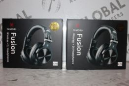 Lot to Contain 2 Boxed Brand New Pairs of Fusion and DJ Headphones Combined RRP £70