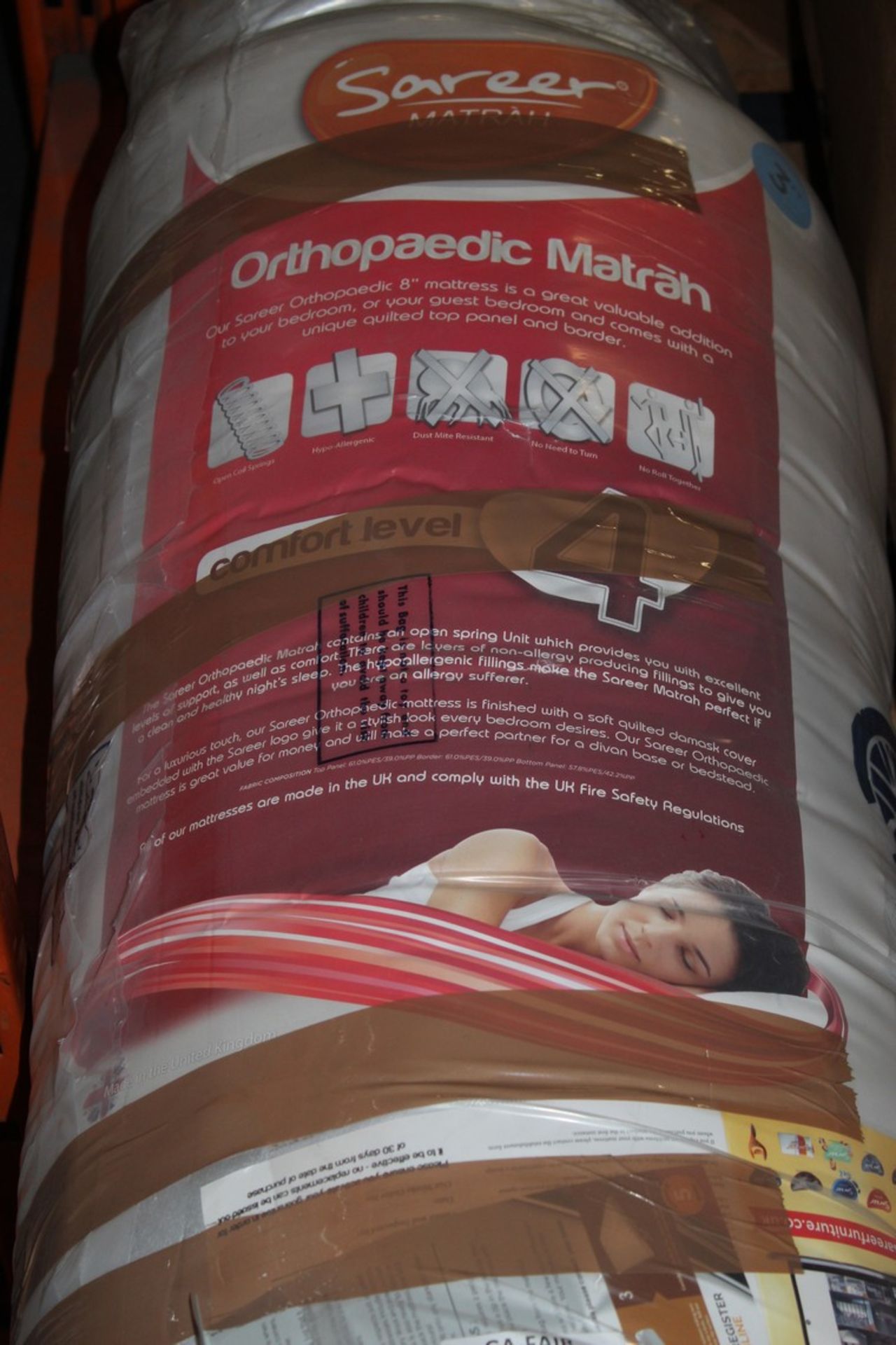 Sareer Orthopaedic Single Mattress RRP £85 (11406) (Public Viewing and Appraisals Available)