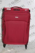 Antler Red Soft Shell Suitcase RRP £180 (RET00226264) (Public Viewing and Appraisals Available)