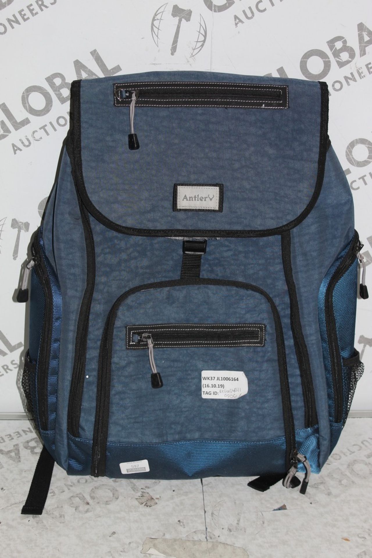 Antler Navy Blue Rucksack RRP £80 (RET00348511) (Public Viewing and Appraisals Available)