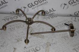 Antique Brass 5 Light Designer Ceiling Light Fitting RRP £105 (2731052) (Public Viewing and