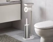 Boxed Joseph Joseph Easy Store Plus Toilet Paper Stand With Flexi Toilet Brush RRP £90 (3350436) (