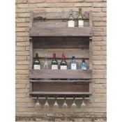 Boxed 12 Bottle 6 Glass Display Bottle Rack RRP £80 (15872) (Public Viewing and Appraisals