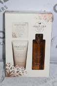 Boxed Brand New Grace & Cole Collection Warm Vanilla & Fig Rich Aromatic Soothing 3 Piece