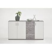 Boxed 2 Door 3 Draw Sideboard RRP £150 (15754) (Public Viewing and Appraisals Available)